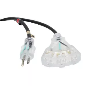 ProX XC-P143-10 10Ft 120VAC NEMA 15 Male to 3 Socket Female Power-Extension Cord - Picture 1 of 2