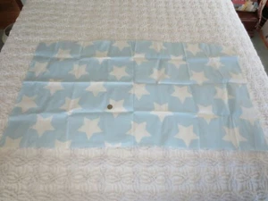2896. WHITE STARS on BLUE Craft Cotton Blend FABRIC - 43" x 5/8 Yd. - Picture 1 of 2