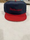 Vintage 1980s Budweiser Hat Rope Snapback Navy/Red Trucker Cap BRAND NEW