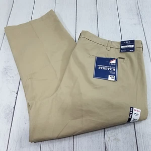 Pantalones deportivos flexibles elásticos de doble pliegue Izod Performance para hombre talla 48x29 - Imagen 1 de 6