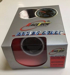 RACING AUTO GAUGE 2'' 52MM JDM WHITE LED CAR AUTO BOOST MECHANICAL GAUGE - Picture 1 of 3
