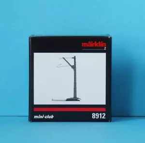 MÁSTIL ALIMENTADOR CATENARIA MARKLIN Z GAUGE 8912 x5 y placa base x5 MINI CLUB NUEVO - Imagen 1 de 2