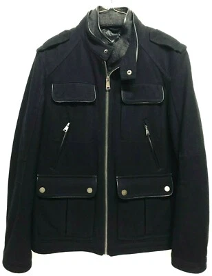 Men's Apt. 9 Black Jacket - Hipster Mod Trendy Military Cafe Coat -Size M Medium - Image 1 of 4