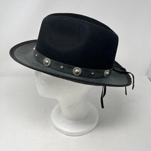 American Hat Makers Cowboyhut schwarz Wollfilz mit Schnalle Hut Limited Edition - Bild 1 von 8