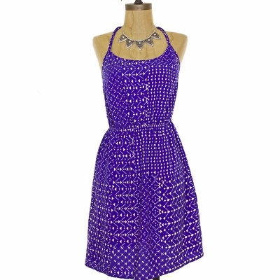 Soprano Nordstrom Mini Dress Size S Racerback Braided Straps Blue Casual NEW  B2 - Image 1 of 3