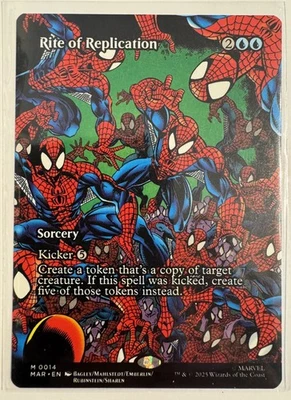 MTG Spiderman’s Rite of Replication (Borderless) Marvel Universe Eternal-Legal  - Image 1 of 2