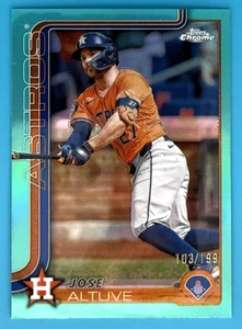 Jose Altuve (/199) 2025 Topps Chrome Teal Refractor #77 - Bild 1 von 2