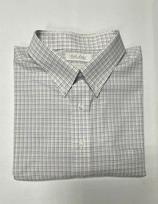 Camisa Roundtree Yorke Etiqueta Dorada 18.5 34/35 Grande Algodón Sin Hierro Manga Larga $79 Foto 1 de 4