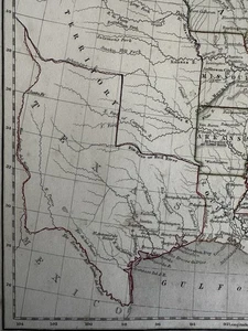 Texas independent Republic Territorial U.S. c.1848 Chambers hand color map - Picture 1 of 10