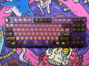 KBDFans Transparent Purple Tiger80 Lite Used Fully Built HE Kit - Afbeelding 1 van 4