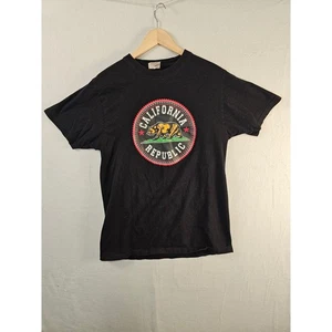 Pro West California Republic Bear Grafik schwarz T-Shirt Herren Gr. L #1633 - Bild 1 von 6