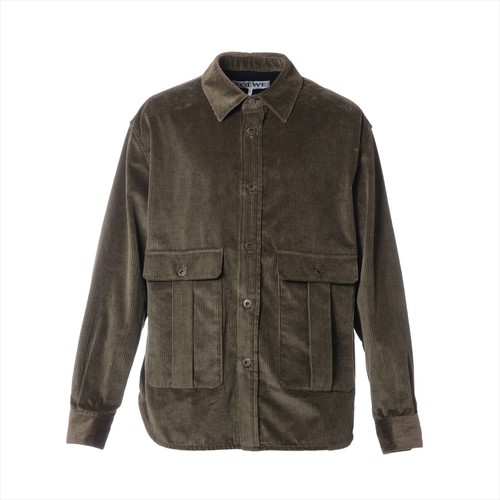 Giacca Loewe Anagram cotone x cashmere 46 uomo kaki H526Y02WA2 velluto a coste