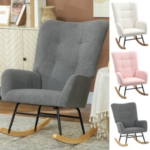 Teddy Upholstered Accent Chair with Wide Backrest for Living Room - Picture 1 of 34