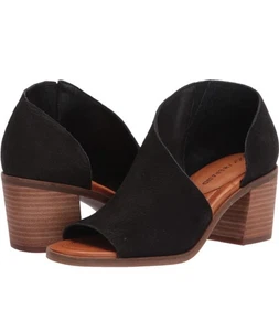 SANDALIAS D'ORSAY DE GAMUZA NEGRAS MARCA LUCKY ROAKLY TACÓN GRUESO 5,5 M 36 USADAS EN EXCELENTE ESTADO - Imagen 1 de 10