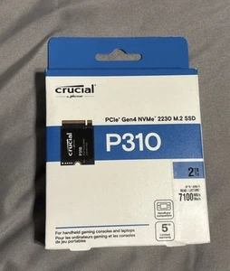 Crucial P310 2TB PCIe Gen4 2230 NVMe M.2 7100 MB/s Internal SSD CT2000P310SSD2 - Bild 1 von 2