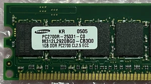 Samsung HP 1GB DDR PC2700 CL2.5 ECC M312L2920BG0  Ref00072 - Picture 1 of 2