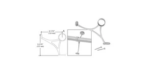 Soporte de barandilla de pie combinado de acero inoxidable cepillado para tubería de 1-1/2" - Imagen 1 de 5