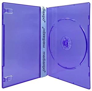 SLIM Clear Purple Color Single DVD Cases 7MM Lot - Picture 1 of 3