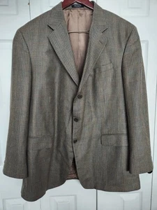 Versini Men 46R Silk Worsted Wool Blend Tweed Blazer Sport Coat Suit Coat - Picture 1 of 15