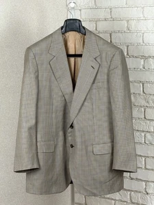 BRIONI For Wenberg Parigi Wool Beige Checked  Blazer Jacket Size IT 52 - Picture 1 of 20