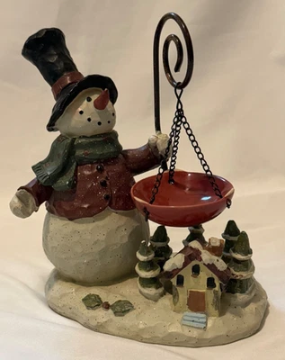 Muñeco de Nieve Colgante Tarta Calentador Vacaciones Navidad Decoración 7 X 7.5" Sin Caja Original Foto 1 de 4