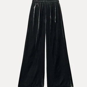 Zara Velvet Pajama Pants, Gray . BNWT sz Sm - Picture 1 of 3