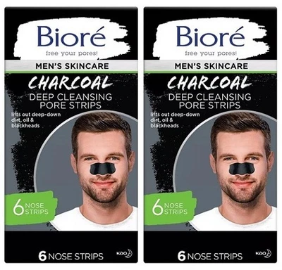 Bioré Men's Skincare Charcoal Deep Cleansing Pore Strips 2 Pack - Image 1 of 2