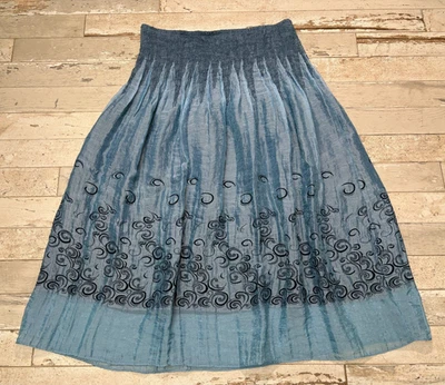 Falda de lapislázuli para mujer - Talla única - Convertible - Peso ligero - Turquesa - Bordada Foto 1 de 4