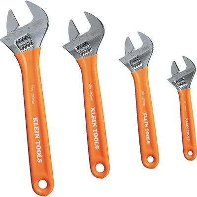 Klein Tools 4 Piece Adjustable Wrench Set 6 To 12 Inch Extra Capacity Alloy S... - Image 1 of 4