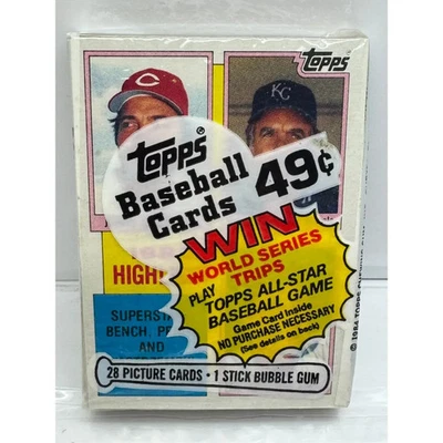 1984 Topps Baseball Cello Pack Bench Brett Superstars Front Don Sutton Back - Image 1 of 3