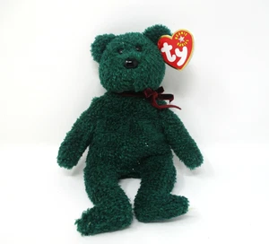 Ty Beanie Baby 2001 Urlaub Teddy 8 Zoll groß Weihnachten Urlaub Plüsch Neu mit Etikett - Bild 1 von 5