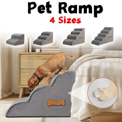 Pet Ramp Foam Dog Steps Stairs Portable Cat Washable Climb Ladder For Bed Sofa - image 1 of 4