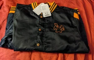 Pokemon Center Charizard Jacket Unisex L Varsity Bomber Insulated Embroidered - Picture 1 of 6