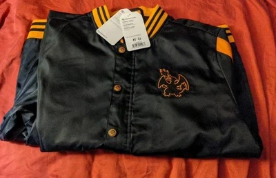 Pokemon Center Charizard Jacket Unisex L Varsity Bomber Insulated Embroidered - Image 1 of 4