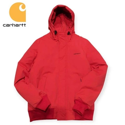 Carhartt Vintage Rojo Nylon Activo Chaqueta M Bordado Logo Ligero Cálido - Imagen 1 de 4