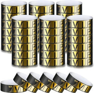 200er Pack VIP Armbänder für Events VIP Armbänder Papier Wasserdicht Party Wristban - Bild 1 von 12