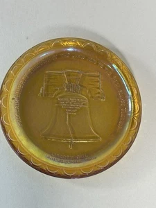 Bicentennial Carnival Glass Proclaim Liberty Bell 8 inch Plate - Picture 1 of 8