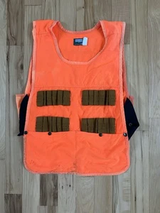 SafTbak Hunting Vest One Size Blaze Orange Shooting Shell Holder Padded Pouch - Picture 1 of 6