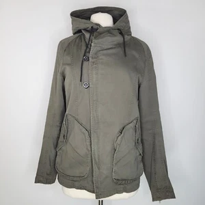 Chaqueta TAKEO KIKUCHI Vintage Verde Oliva Talla L Utilitaria Cremallera Japón Capucha Forrada - Imagen 1 de 14