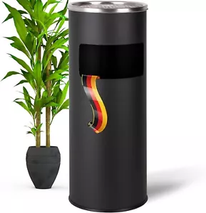 30L Standaschenbecher Schwarz Außen Aschenbecher Mülleimer Standascher Ascher - Bild 1 von 6