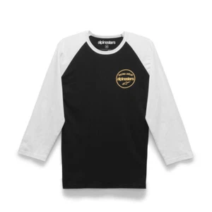 Alpinestars Six Three Premium Tee Casual Long Sleeve Tee T Shirt - Black White - Picture 1 of 2