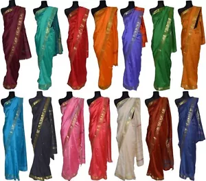 Sari Saree Kleider Indien Hochzeit Orientalisch Karneval Brokat Bollywood Orient - Bild 1 von 92