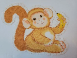 Vintage Spring Industires Monkey Fabric Panel Cut-out Barrel of Monkeys Pillows - Picture 1 of 6