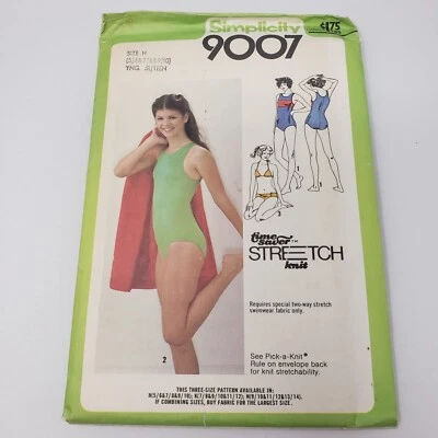 Simplicity Sewing Pattern 9007 Bikini Bathing Suit Swimsuit Jr Teen 5 6 7 8 9 10 - Image 1 of 4
