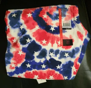 No boundaries capri leggings Red white and Blue tie dye & stars S/CH (3-5) NWT! - Picture 1 of 3