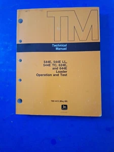 John Deere 544E & 644E Lader Werkstatt Service Reparatur Technisches Handbuch TM-1413 - Bild 1 von 3