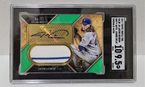2017 Topps Triple Threads Jumbo Relic Jacob deGrom #/50 SGC 9.5 MINT+ AUTO 10 - Picture 1 of 2