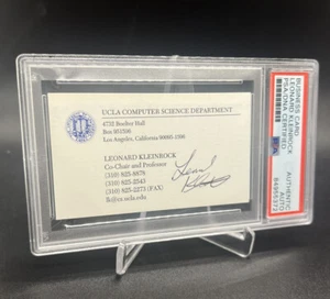 Biglietto da visita firmato Leonard Kleinrock PSA/DNA autografato sviluppato ARPANET - Foto 1 di 1