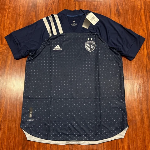 ‘21 Adidas Men’s Sporting Kansas City Authentic Version Soccer Jersey XL MLS US Cover