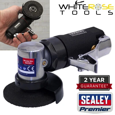 Sealey Air Mini Angle Grinder Ø58mm Premier Air Tool Garage Workshop - Image 1 of 4